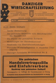 Danziger Wirtschaftszeitung, 1927.05.27 nr 21