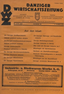 Danziger Wirtschaftszeitung, 1927.06.24 nr 25