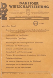 Danziger Wirtschaftszeitung, 1927.07.01 nr 26