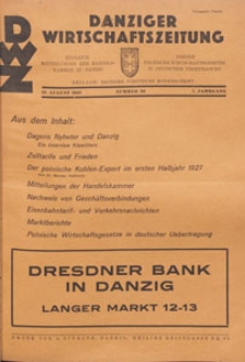 Danziger Wirtschaftszeitung, 1927.08.12 nr 32