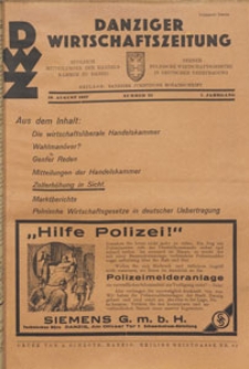 Danziger Wirtschaftszeitung, 1927.08.19 nr 33