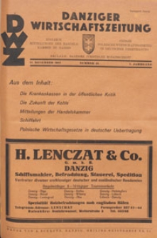 Danziger Wirtschaftszeitung, 1927.11.11 nr 45