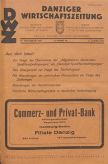 Danziger Wirtschaftszeitung, 1927.11.18 nr 46