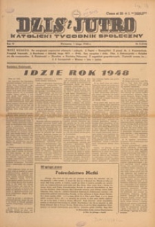 Dziś i Jutro : katolicki tygodnik społeczny, 1948.02.29 nr 9