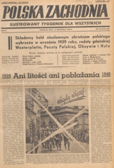 Polska Zachodnia : tygodnik : organ P.Z.Z., 1946.09.22 nr 38