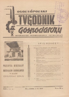 Ogólnopolski Tygodnik Gospodarczy : informator przedsiębiorcy prywatnego, 1949.07.24 nr 18