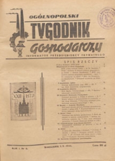 Ogólnopolski Tygodnik Gospodarczy : informator przedsiębiorcy prywatnego, 1949.05.08 nr 7