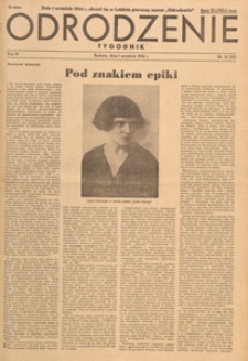 Odrodzenie : tygodnik, 1946.09.15 nr 37
