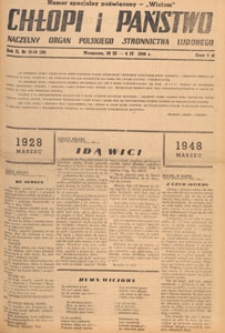 Chłopi i Państwo : tygodnik społeczno-polityczny, 1948.04.25 nr 17