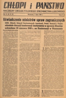 Chłopi i Państwo : tygodnik społeczno-polityczny, 1948.07.18 nr 29