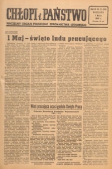 Chłopi i Państwo : tygodnik społeczno-polityczny, 1949.05.15 nr 20