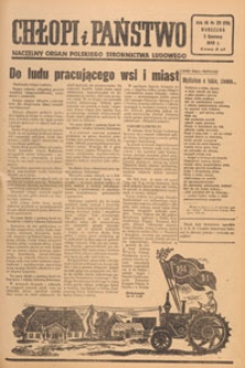 Chłopi i Państwo : tygodnik społeczno-polityczny, 1949.06.19 nr 25