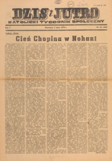 Dziś i Jutro : katolicki tygodnik społeczny, 1949.07.17 nr 28
