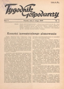 Tygodnik Gospodarczy : wydawnictwo Izby Przemysłowo-Handlowej w Poznaniu : organ publikacyjny Wojew&oacute;dzkiego Wydziału Aprowizacji i Handlu, Wojew&oacute;dzkiego Wydziału Przemysłowego, Izby Przemysłowo-Handlowej i Izby Rzemieślniczej w Poznaniu. 1949.02.19 nr 8