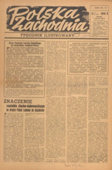 Polska Zachodnia : tygodnik : organ P.Z.Z., 1949.04.10 nr 14