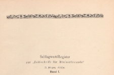 Zeitschrift für Bücherfreunde : Monatshefte für Bibliophilie und verwandte Interessen, 1898/1899 Bd. 1. Schlagwort-Register