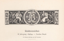 Zeitschrift f&uuml;r B&uuml;cherfreunde : Monatshefte f&uuml;r Bibliophilie und verwandte Interessen, 1898/1899 Bd. 2, Inhaltverzeichnis