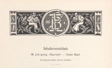 Zeitschrift für Bücherfreunde : Monatshefte für Bibliophilie und verwandte Interessen, 1899/1900 Bd. 1, Inhaltverzeichnis