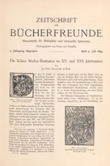 Zeitschrift für Bücherfreunde : Monatshefte für Bibliophilie und verwandte Interessen, 1899/1900 Bd. 1 H. 4