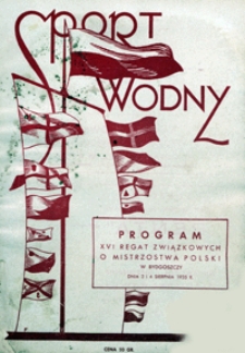 Sport Wodny, 1935, nr 13, program 16. regat