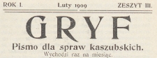 Gryf : pismo dla spraw kaszubskich, 1909.02 z. 3