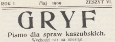 Gryf : pismo dla spraw kaszubskich, 1909.05 z. 6