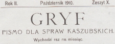Gryf : pismo dla spraw kaszubskich, 1910.10 z.10