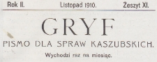 Gryf : pismo dla spraw kaszubskich, 1910.11 z.11