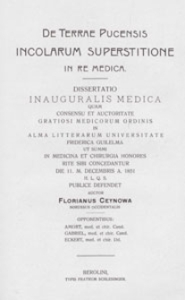Gryf : pismo dla spraw kaszubskich, 1911, De terrae pucensis incolarum superstitione in re medica