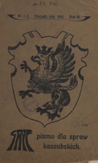 Gryf : pismo dla spraw kaszubskich, 1912.01-02 nr 1, 2
