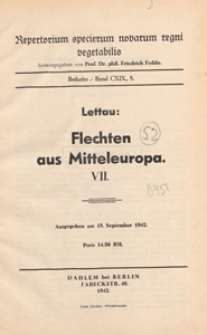 Repertorium Specierum Novarum Regni Vegetabilis : Beihefte, 1942 Bd 119
