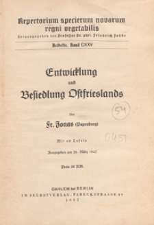 Repertorium Specierum Novarum Regni Vegetabilis : Beihefte, 1942 Bd 125