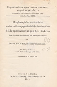 Repertorium Specierum Novarum Regni Vegetabilis : Beihefte, 1941 Bd 122