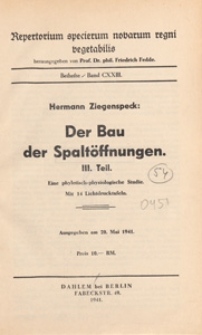 Repertorium Specierum Novarum Regni Vegetabilis : Beihefte, 1941 Bd 123