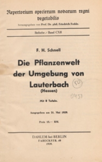 Repertorium Specierum Novarum Regni Vegetabilis : Beihefte, 1939 Bd 112