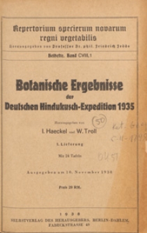 Repertorium Specierum Novarum Regni Vegetabilis : Beihefte, 1938 Bd 108 H. 1