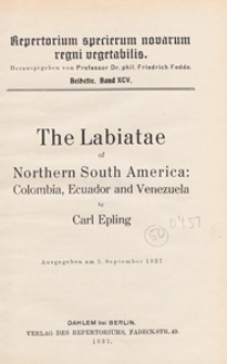 Repertorium Specierum Novarum Regni Vegetabilis : Beihefte, 1937 Bd 95