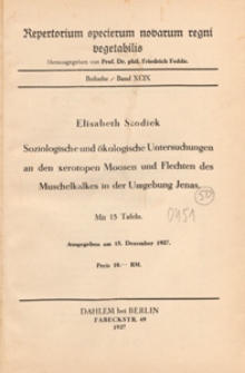 Repertorium Specierum Novarum Regni Vegetabilis : Beihefte, 1937 Bd 99