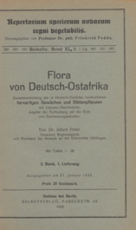 Repertorium Specierum Novarum Regni Vegetabilis : Beihefte, 1932 Bd 40 H. 1