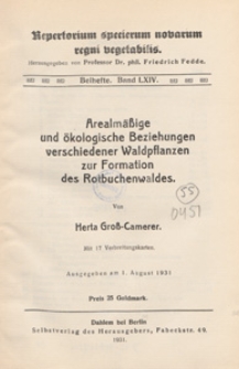 Repertorium Specierum Novarum Regni Vegetabilis : Beihefte, 1932 Bd 64