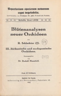 Repertorium Specierum Novarum Regni Vegetabilis : Beihefte, 1932 Bd 68