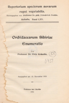 Repertorium Specierum Novarum Regni Vegetabilis : Beihefte, 1931 Bd 65