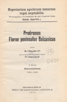 Repertorium Specierum Novarum Regni Vegetabilis : Beihefte, 1933 Bd 30 3. Band