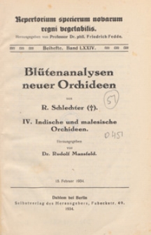 Repertorium Specierum Novarum Regni Vegetabilis : Beihefte, 1934 Bd 74