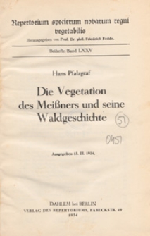 Repertorium Specierum Novarum Regni Vegetabilis : Beihefte, 1934 Bd 75