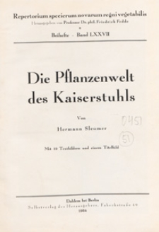 Repertorium Specierum Novarum Regni Vegetabilis : Beihefte, 1934 Bd 77