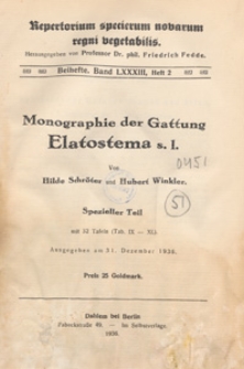 Repertorium Specierum Novarum Regni Vegetabilis : Beihefte, 1936 Bd 83 H. 2