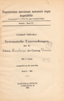 Repertorium Specierum Novarum Regni Vegetabilis : Beihefte, 1936 Bd 90