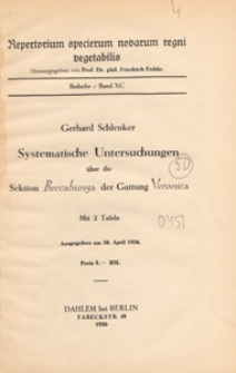 Repertorium Specierum Novarum Regni Vegetabilis : Beihefte, 1936 Bd 90
