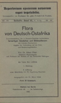 Repertorium Specierum Novarum Regni Vegetabilis : Beihefte, 1936 Bd 40 1. Abt 4. Lfg